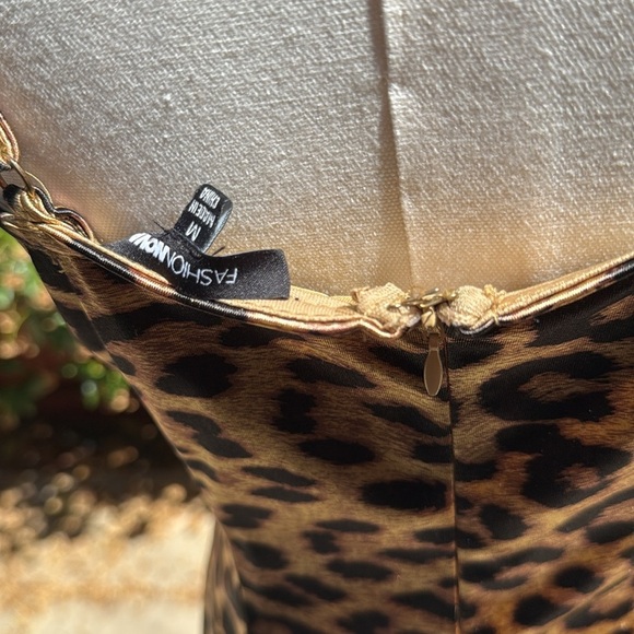 Fashion Nova Brown and Black Leopard Print Slip Dress - Picture 8 of 8